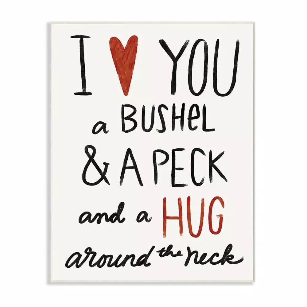 Stupell Industries Bushel and a Peck Wood Wall Art - 10 x 15 in. Farmhouse Decor