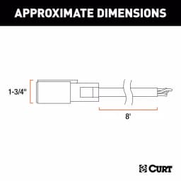 CURT 8' Replacement 7-Way RV Blade Harness - Trailer Side Connector thumbnail 3