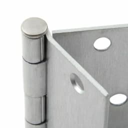 Hardware Essentials 3-1/2 in. Satin Chrome Residential Door Hinge, Square Corner, Full Mortise (9-Pack) thumbnail 3