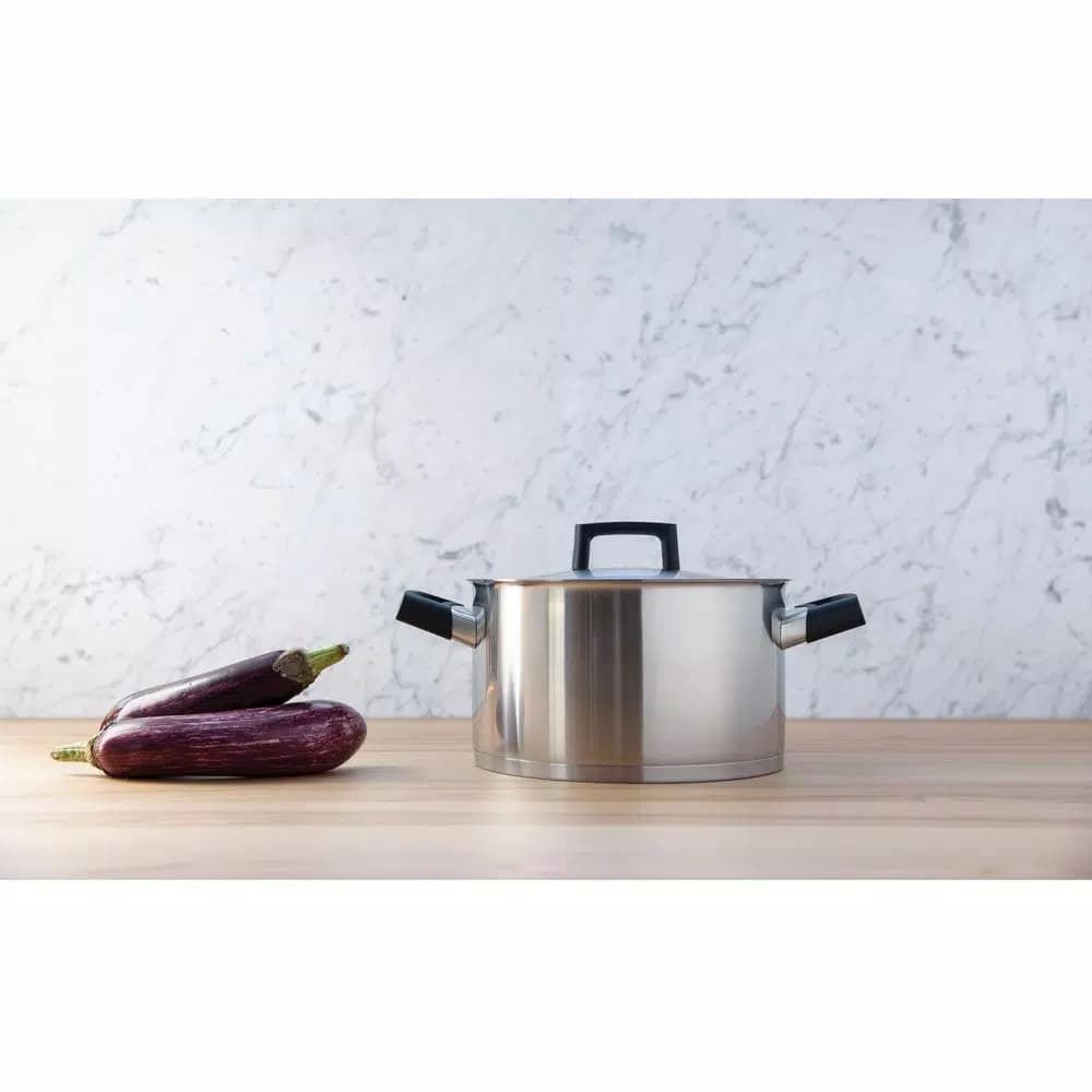 BergHOFF Ron 6.8 Qt. Stainless Steel Stock Pot with Lid, Induction Compatible