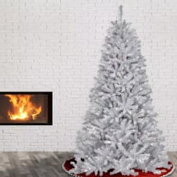 National Tree Company 7 ft. North Valley White Spruce Artificial Christmas Tree with 550 Clear Lights and Glitter thumbnail 2