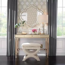 Titan Lighting Gold Mirrored Hexagonal Decorative Trays, Set of 2, Metal Transitional Style thumbnail 4