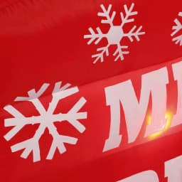Home Accents Holiday 16 ft. Airblown Inflatable Santa on Airplane with Penguin and Merry Christmas Banner thumbnail 2