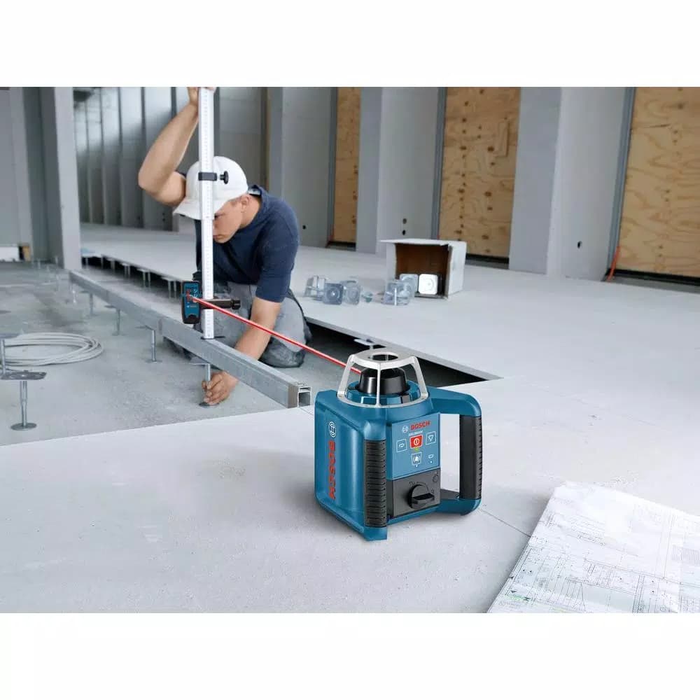 Bosch 1000 ft. Self-Leveling Rotary Laser Level Kit with Layout Beam & Remote Control