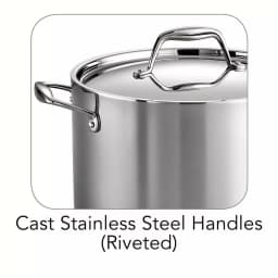 Tramontina Gourmet 8 Qt. Tri-Ply Clad Stainless Steel Stock Pot with Lid thumbnail 3