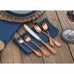 Artaste Rain 20-Piece 18/10 Stainless Steel Flatware Set, Antique Copper Finish, Service for 4 thumbnail 2