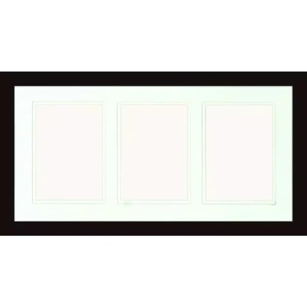 PTM Images Black Matte Collage Photo Frame Set of 2 - Holds Three 5x7 in. Photos Each