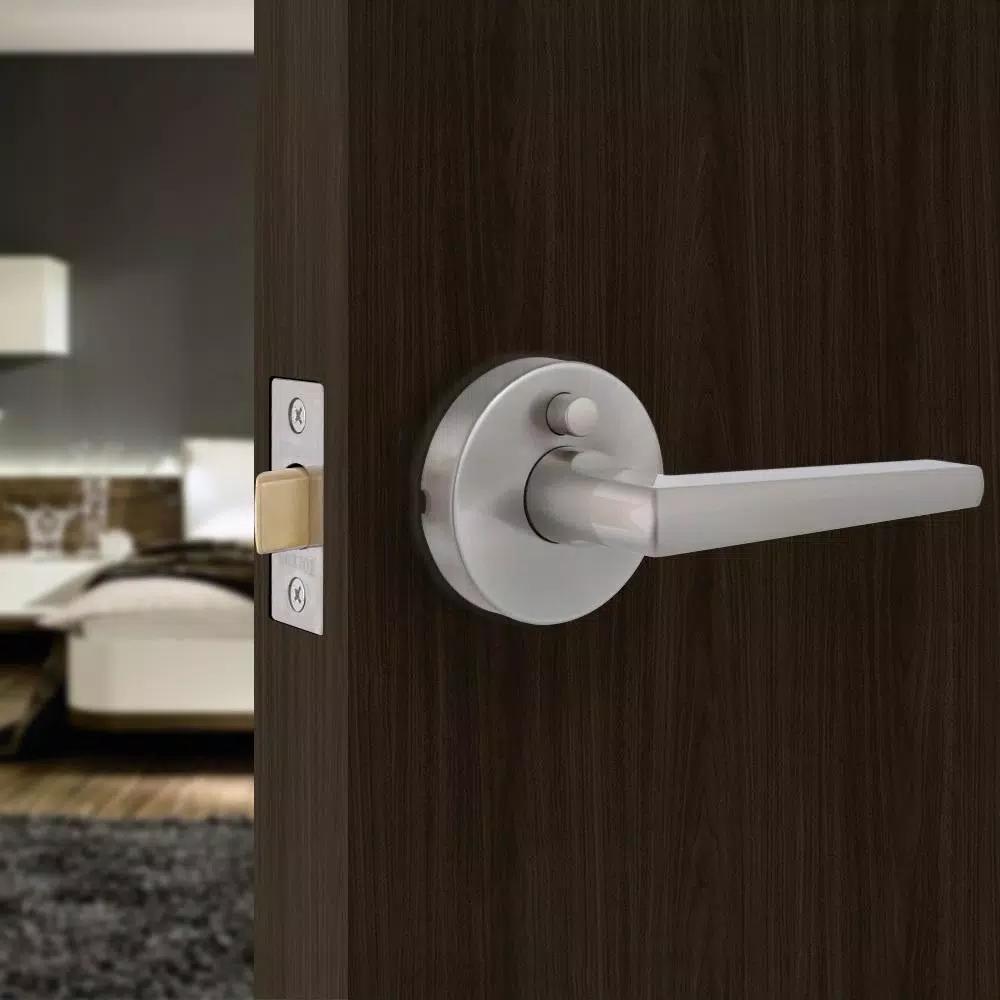 Toledo Fine Locks Tarragona Satin Nickel Privacy Bed/Bath Door Lever Set by Toledo Fine Locks