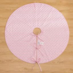 Country Living 48 in. Retro Star Quilted Tree Skirt, Reversible Blush Pink Microfiber thumbnail 7