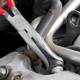 KNIPEX 8 in. Long Nose Pliers with 45° Bent Nose and Grabber thumbnail 2