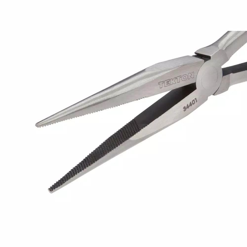 TEKTON 11 in. Long Reach Long Nose Pliers with Crosscut Teeth