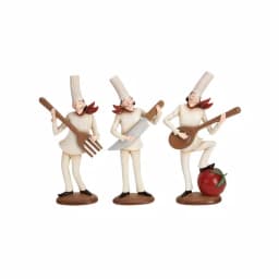 LITTON LANE 14 in. Polystone Musician Bistro Chef Figurine Decor Set of 3 thumbnail 2