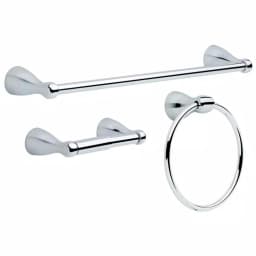 Delta Foundations 3-Piece Bath Hardware Set, Polished Chrome thumbnail 1