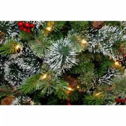 National Tree Company 36 in. Wintry Pine Collection Mailbox Cover with Faux Pinecones and Berries thumbnail 2