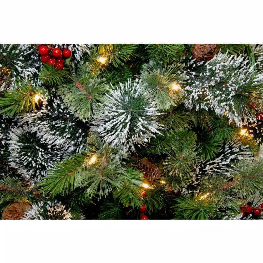 National Tree Company 36 in. Wintry Pine Collection Mailbox Cover with Faux Pinecones and Berries