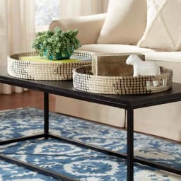 Home Decorators Collection Seagrass Wicker Round Decorative Trays, Set of 2 thumbnail 1