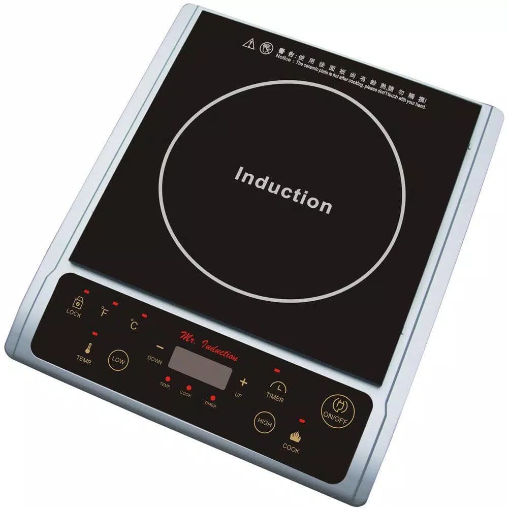 SPT Single Burner 7.25 in. Induction Hot Plate - Black and Silver Micro-Induction Cooktop