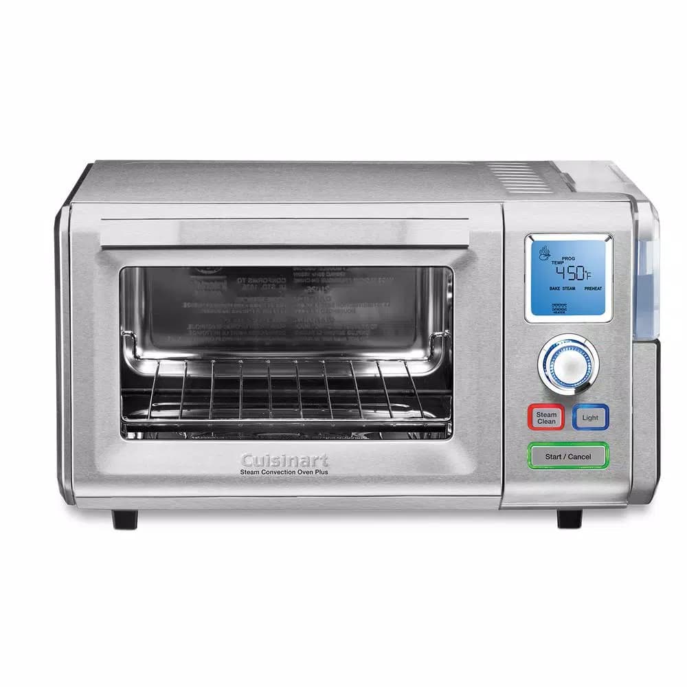 Cuisinart 1800W 6-Slice Stainless Steel Convection Toaster Oven with Steam Bake & Broil Technology