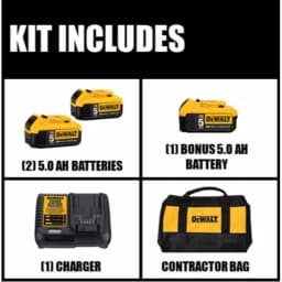 DEWALT 20V MAX XR 5.0 Ah Lithium-Ion Battery & Charger Kit with Soft Bag thumbnail 2
