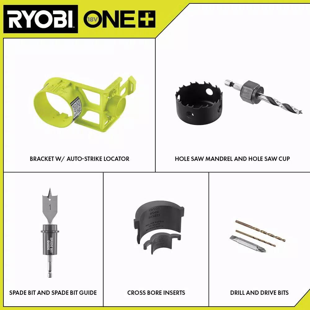 RYOBI Wood Door Lock Installation Kit with Auto-Strike Locator