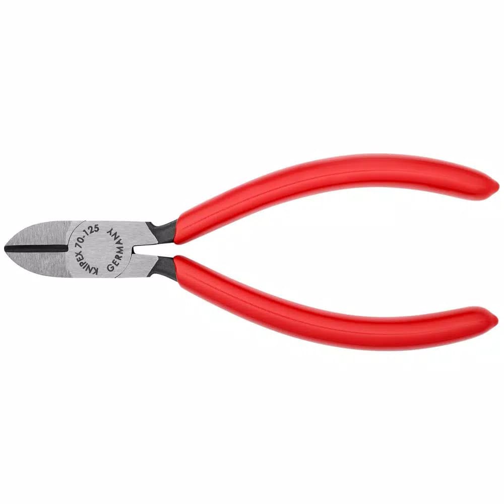 KNIPEX 5 in. Diagonal Cutters, Precision Side Cutters for Soft and Hard Wire