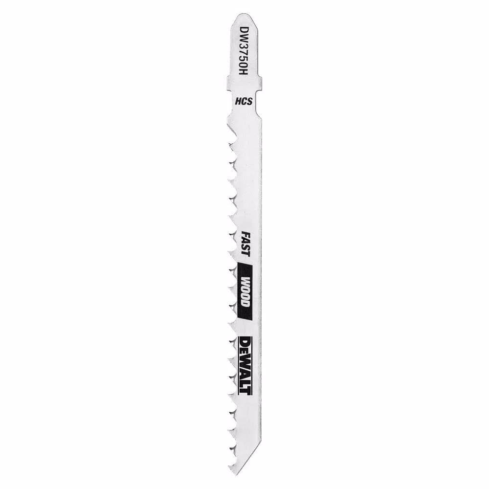 DEWALT 4 in. 6 TPI Wood Cutting Jig Saw Blades, T-Shank, 5-Pack