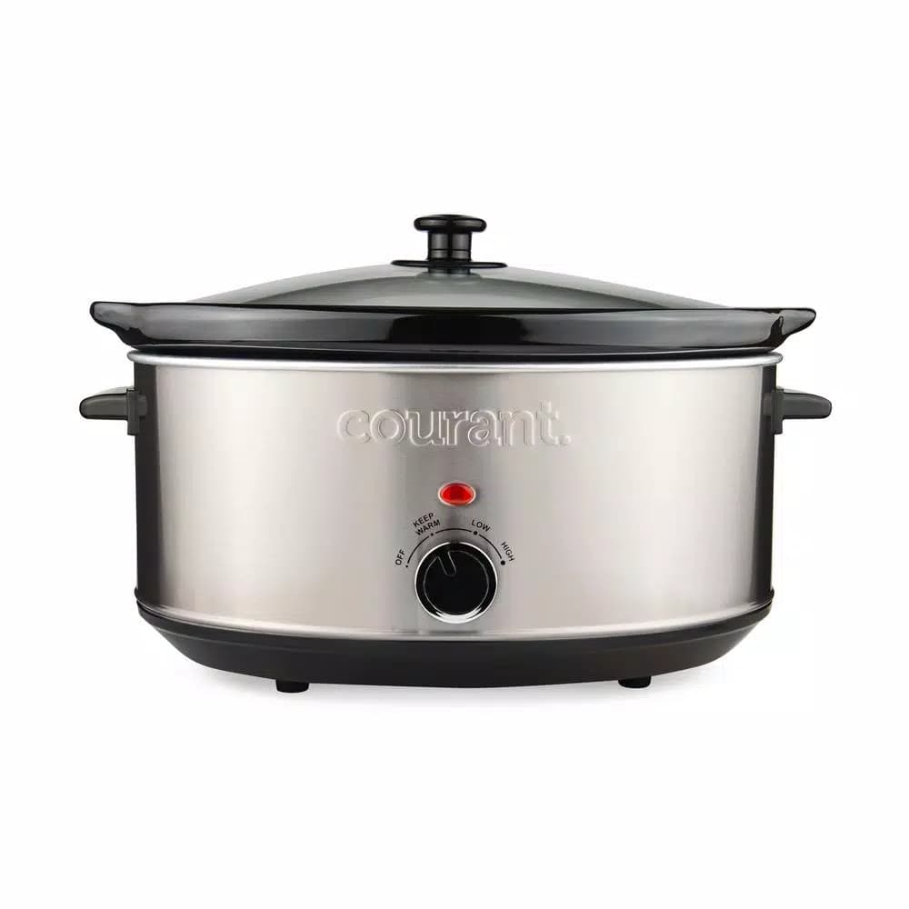 Courant 7 Qt. Stainless Steel Slow Cooker with Temperature Settings