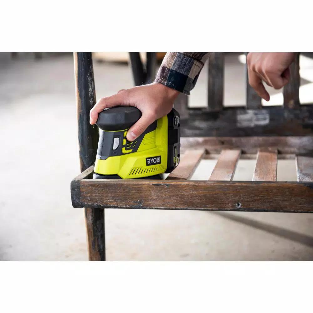 RYOBI 18V ONE+ Cordless 1/4 Sheet Sander and Corner Cat Finish Sander Kit (Tools Only)