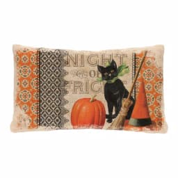 Heritage Lace Victorian Halloween Graphic Throw Pillow, Natural Linen-Like Polyester, 12 x 20 in. thumbnail 4