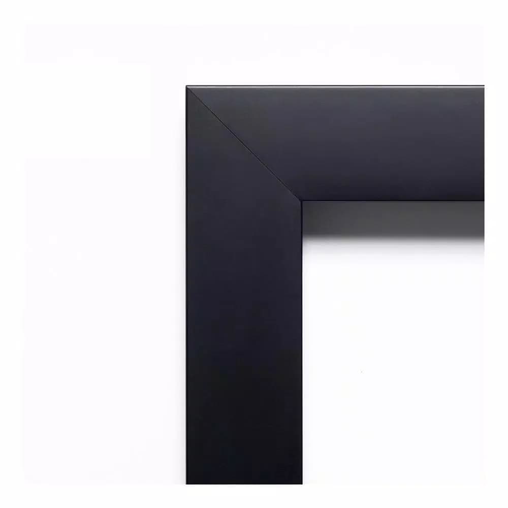 Amanti Art 38 in. W x 26 in. H Framed Glass Dry Erase Calendar Board, Mezzanotte Satin Black Wood