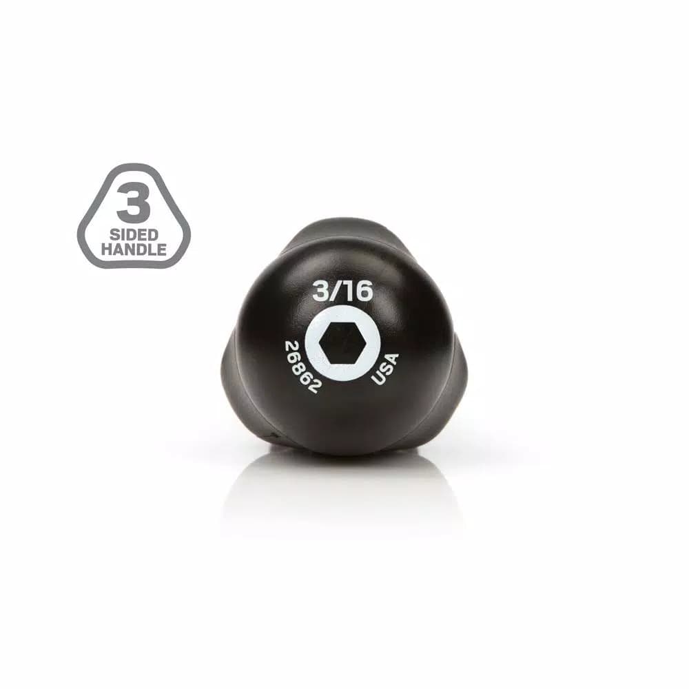 TEKTON 3/16 in. Nut Driver with Patented Three-Sided Handle
