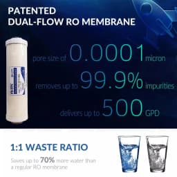 ISPRING RCS5T 500GPD Tankless Reverse Osmosis Water Filtration System, 1:1 Drain Ratio, Under Sink thumbnail 3