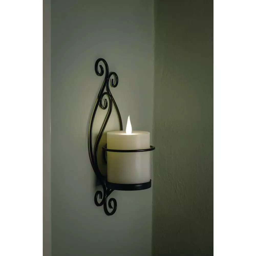 Xodus Innovations 4 in. Ivory Wax Battery Operated LED Flameless Candle with 3D Flame Technology