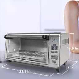 BLACK+DECKER 1550W Extra-Wide Digital Convection Toaster Oven, 8-Slice, Stainless Steel thumbnail 8