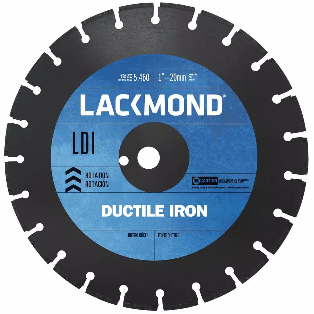 Lackmond 12 in. Segmented Diamond Blade for Ductile Iron and Cast Pipe Cutting