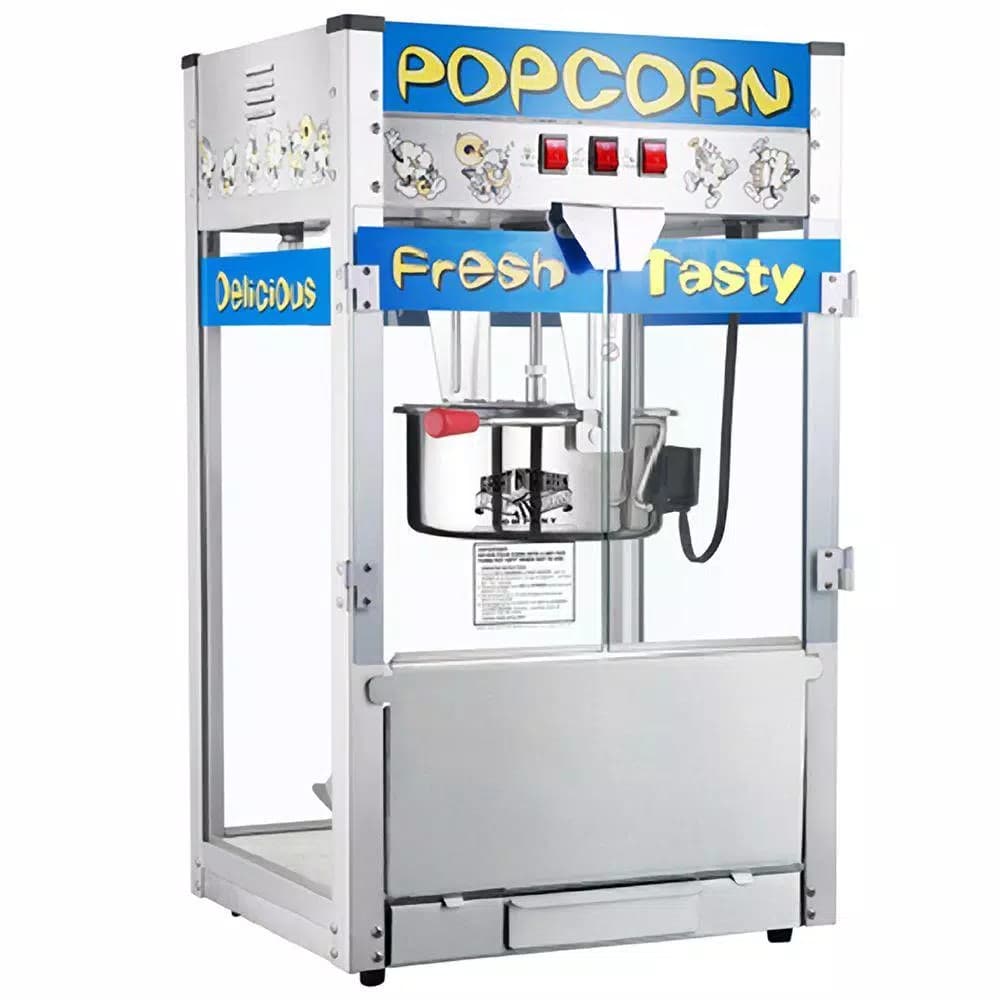 Great Northern Pop Heaven 12 oz. Blue Countertop Popcorn Machine, 1350W Commercial Quality Popper