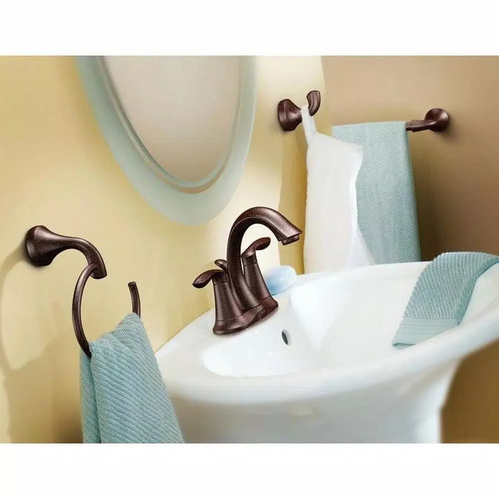 MOEN Eva 24 in. Single Towel Bar in Oil Rubbed Bronze