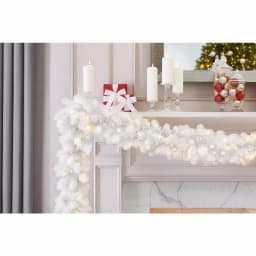 Home Accents Holiday 9 ft. Uptown Pre-Lit LED Artificial Christmas Garland with 180 Tips and 100 Warm White Micro Dot Lights thumbnail 2