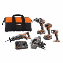 RIDGID 18V Brushless 5-Tool Combo Kit with Bonus 1.5 Ah Batteries thumbnail 2