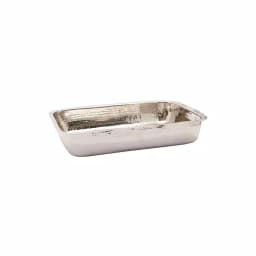 Old Dutch 8 Qt. Rectangular Polished Nickel over Stainless Steel Chafing Dish with Iron Stand thumbnail 3
