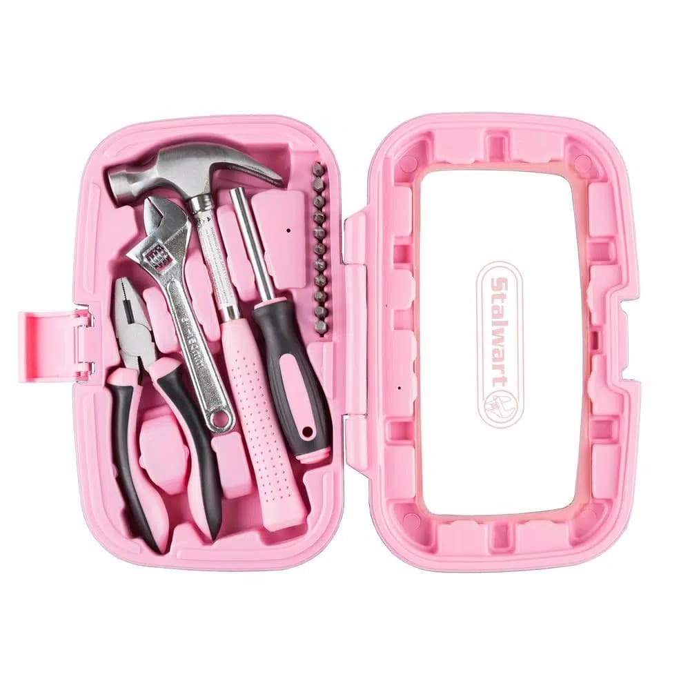 Stalwart 15-Piece Home Tool Kit with Sturdy Carrying Case
