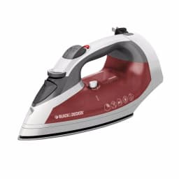 BLACK+DECKER Xpress Steam Iron with Stainless Steel Soleplate and Retractable Cord Reel, Red thumbnail 1