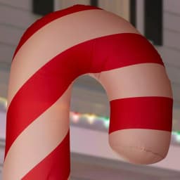Airblown 8 ft. Inflatable Candy Cane with Directional Stacking Signs Holiday Decoration thumbnail 4
