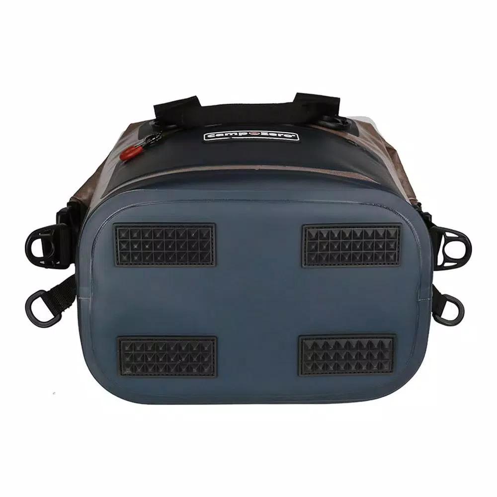 Camp-Zero Premium 17.2 Qt Soft-Side Backpack Cooler Bag, Beige and Blue