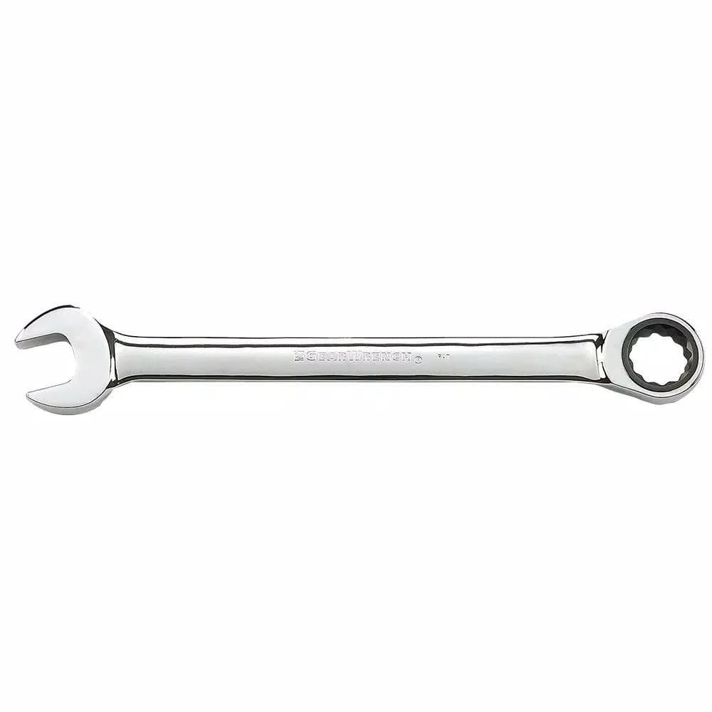 GEARWRENCH 1-1/2 in. Combination Ratcheting Wrench, 12-Point Surface Drive, Chrome Finish