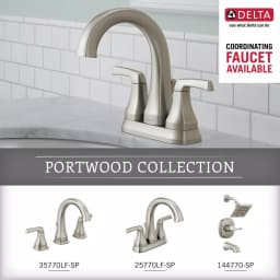 Delta Portwood Double Prong Towel and Robe Hook in SpotShield Brushed Nickel thumbnail 6