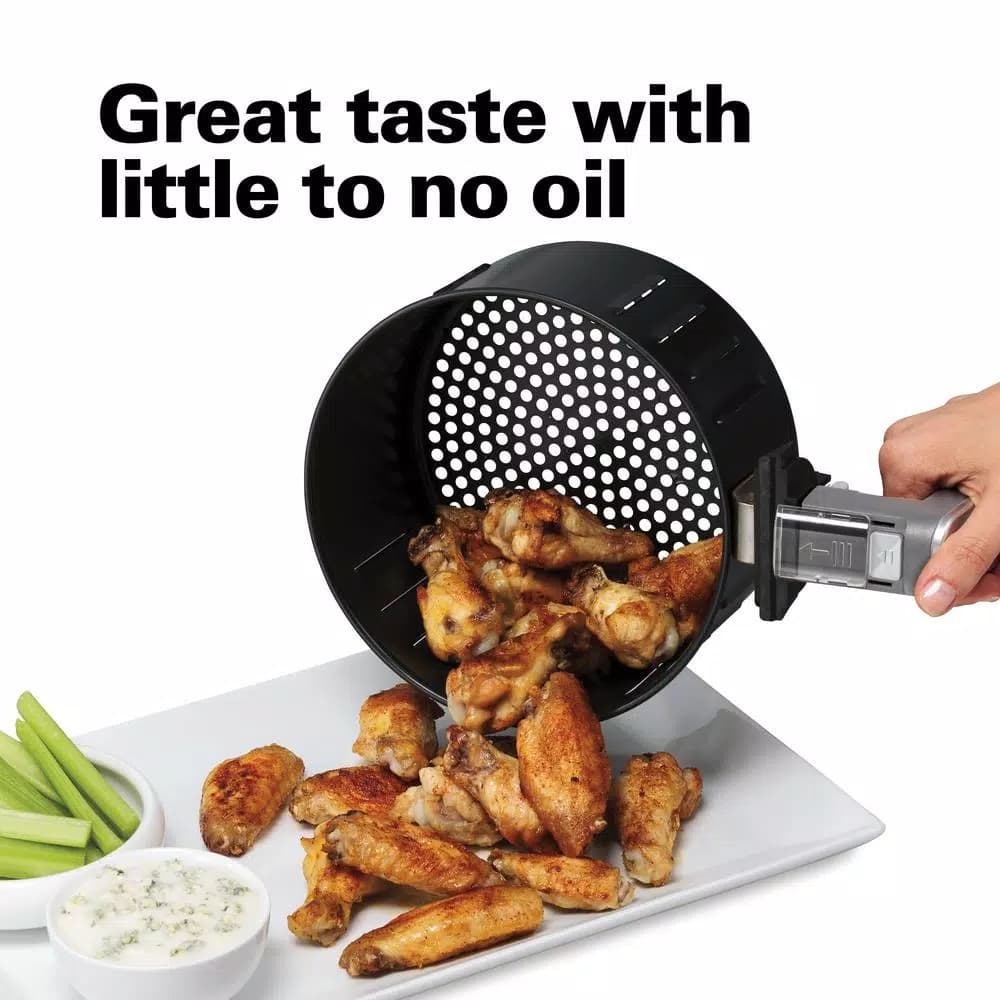Hamilton Beach 2.5 L Digital Air Fryer, 1400W, 6 Preset Settings, Grey