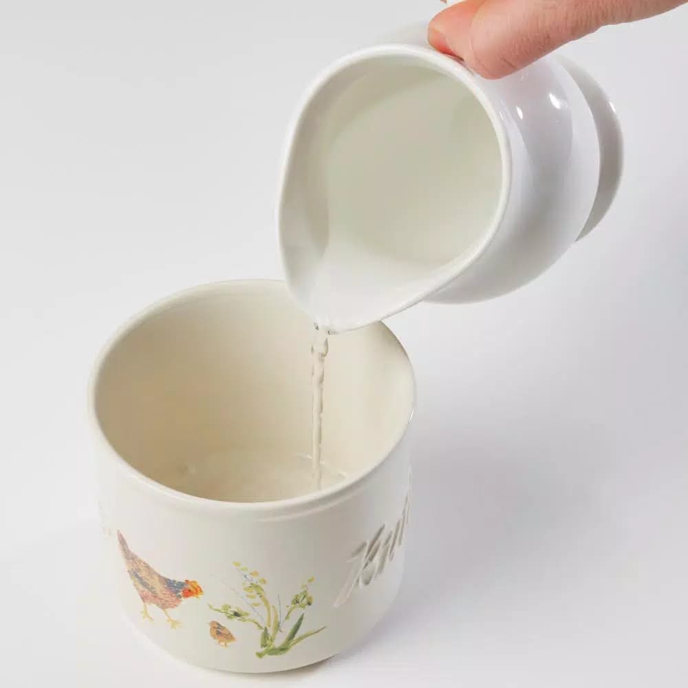 Paula Deen Garden Rooster Ceramic Butter Holder - Farmhouse Butter Bell