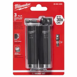 Milwaukee SHOCKWAVE 1/2 in. Impact Duty Deep Well Socket Set, 3-Piece SAE thumbnail 3