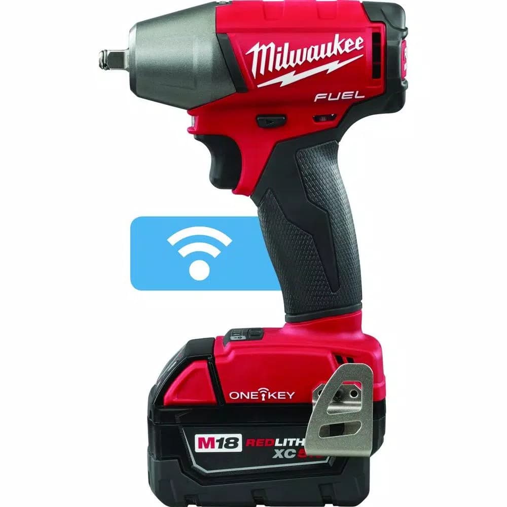 Milwaukee M18 FUEL 3/8 in. Compact Impact Wrench ONE-KEY Kit with 8-Piece Impact Socket Set